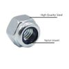 M5 Nyloc Steel Nuts, 5mm Self Locking Nuts with Nylon Inserts (20 Pack) Evelyne
