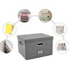 4x JSungo File Box with 20 Hanging Filing Folders, Document Organizer Storage