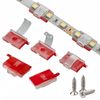 100 Pack Double Installation LED Strip Light Mounting Bracket Self Adhesive L...