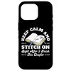 Stitch On Book Lover Reading Stitching Embroidery Bookworm Case for iPhone 16 Pro