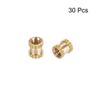 TOP-VIGOR 30Pcs Threaded Insert Knurled Nuts, M2.5 x 4mm x 3.5mm OD Brass Female Thread Knurled Nuts, Embedment Nut Insert for 3D Printer