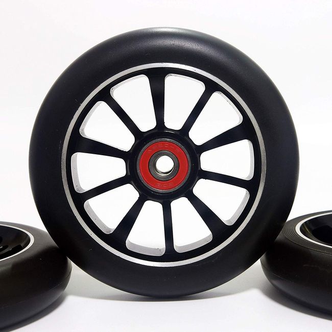 Z-FIRST Replacement 110mm Pro Scooter Wheel with ABEC 9 Bearings Fit for MGP/Razor/Lucky Pro Scooters (Black)