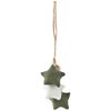 Burlap Star and Pine Cones Christmas Ornament - 11.75"