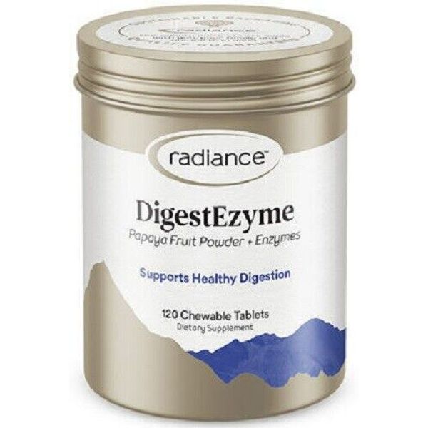 Radiance DigestEzyme Tablets 120 - Papaya Fruit + Enzymes - 100% Natural