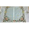 Beige Polyester Embroidery Embroidered Cutwork Daisy Tablecloth 42x42" Square