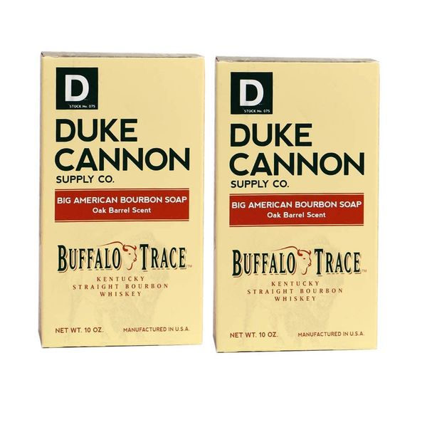 Duke Cannon Bourbon Soap for Men, 10oz Buffalo Trace Kentucky Straight Bourbon Whiskey Bar Soap (2 pack)