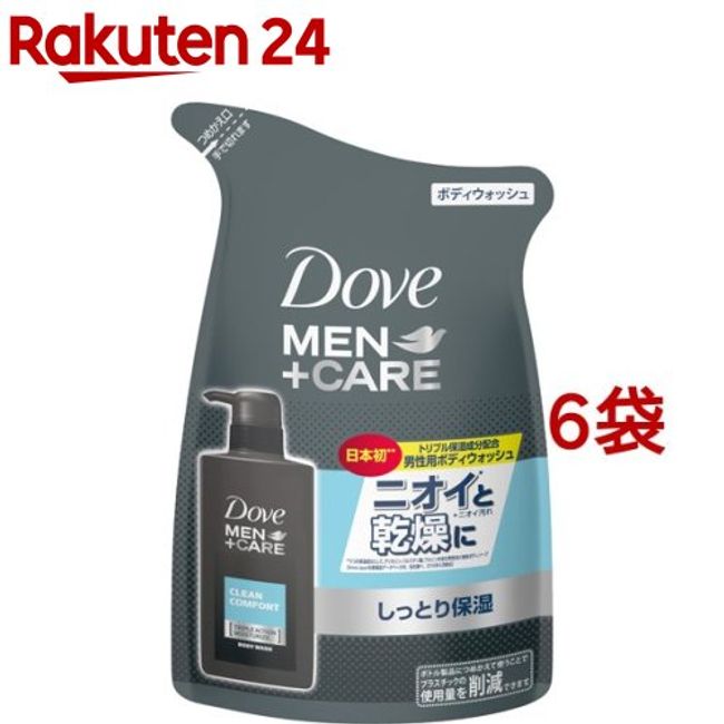 Dove Men+Care Body Wash Clean Comfort Refill (320g*6 bags set) [Dove]