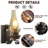 LightInTheBox Rustic Wall Sconce Vintage Farmhouse Wall Light Fixtures Industrial Glass Wall Lamp for Cabin Bedroom Living Room Hallway Fireplace (1PCS)