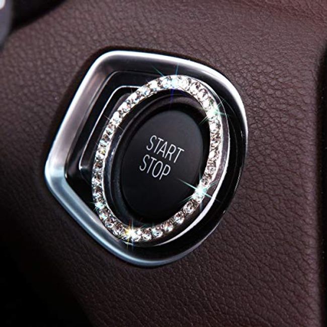 Bling Car Accessories For Girl Women 38cm Steering Wheel Cover Set