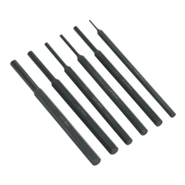 Sealey S0800 Parallel Pin Punch Set, 6 Pieces