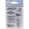 Elizabeth Craft Designs "AHOY" Sentiments Clear Stamp Set
