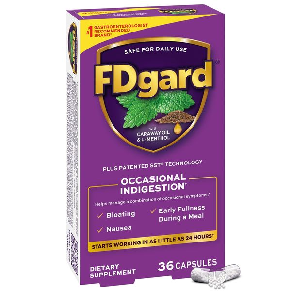 FDgard Gut Health Supplement for Occasional Indigestion Relief 36 Count ...
