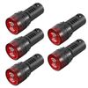 uxcell 5Pcs Red Indicator Light with Buzzer AC/DC 24V, 22mm Panel Mount Flashing Alarm, for Electrical Control Panel, HVAC, DIY Projects