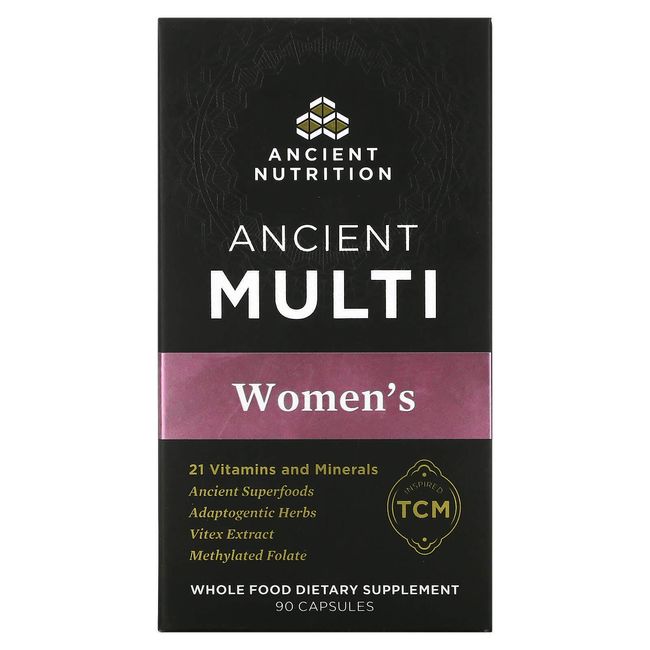 2 X Dr. Axe / Ancient Nutrition, Ancient Multi, Women's, 90 Capsules