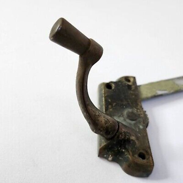 Vintage Window Crank Opener Handle Bronze Brown Tone & Mechanism Parts Only