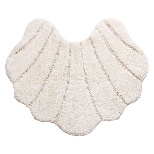 Cotton Shell Toilet Mat 60 X 73 cm Ivory