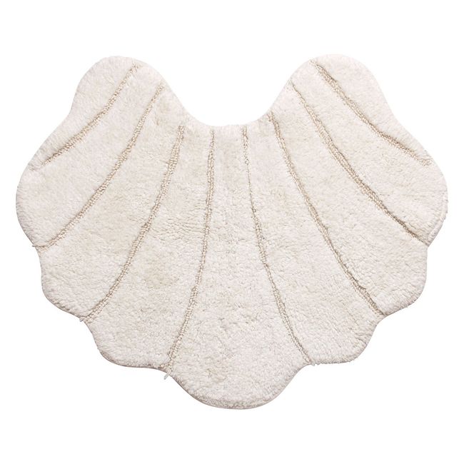 Cotton Shell Toilet Mat 60 X 73 cm Ivory