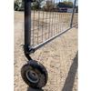 10" x 3" Adjustable Gate Wheel Solid Rubber Metal/Pipe Fits 1 5/8"-2" Round Tube
