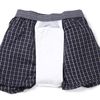 Men's Trunks with Pads for Minor Leakage, 50cc Absorption, No Stains, Low Profile, For Residue, Blue, Medium