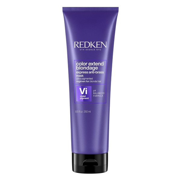 REDKEN Color Extend Blondage Express Anti-Brass Hair Mask, For Blonde Hair, Violet Pigment, Reduces Brassiness, 250 ml