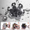 YHAYHO 7 Heads Shaver Replacement Head for Electric Head Shaver 7 Blades 7D Replacement Bald Head Shaver Head Blade 7 Heads Electric Razor Shaver Head(Metallic Color Silver)