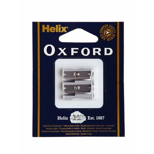 Helix Oxford Double Hole Metal Pencil Sharpener