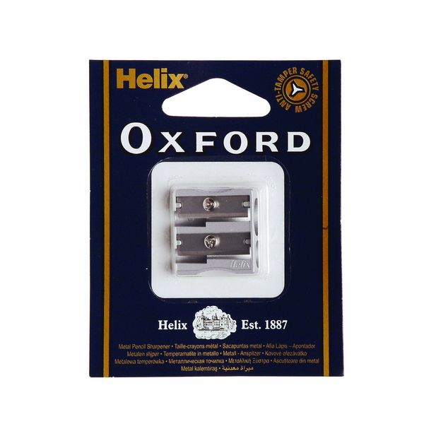 Helix Oxford Double Hole Metal Pencil Sharpener