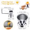 Stainless Steel Egg Cups, 4 Pieces Breakfast Tray Egg Cup Holder, Egg Holder Set, Comes with an Egg Opener, Small Wine Glass Shape