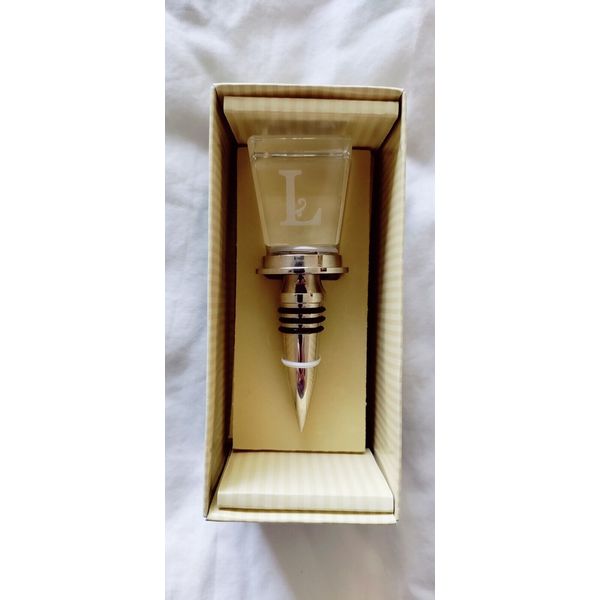 Cypress Home Wine Bottle Stopper With letter L New