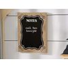 Decorative Chalkboard with Burlap, Swirls and Scroll Edges - Pretty Office Decor