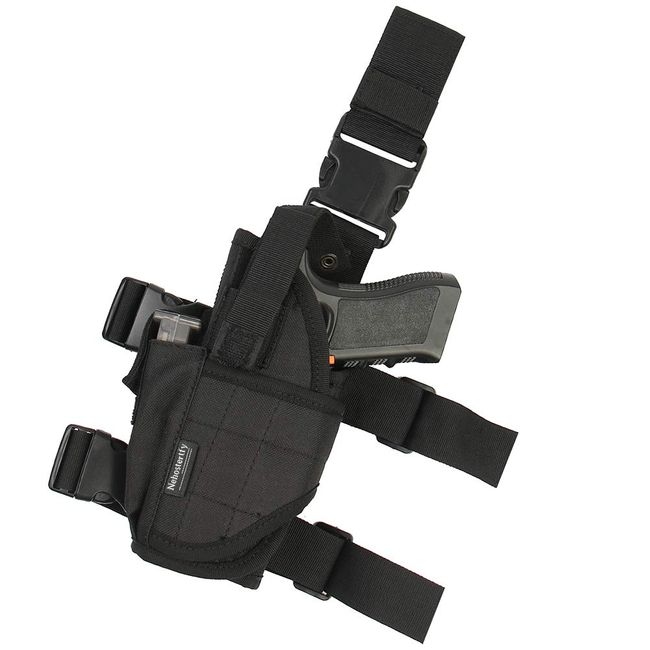 Drop Leg Holster, Left Handed Adjustable Tactical Thigh Pistol Gun Holster Leg Harness