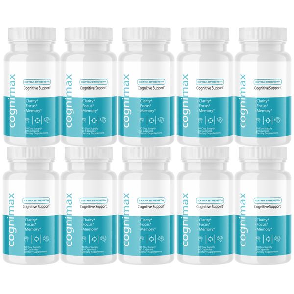 Cognimax Nootropic Brain Pills Supplement for Cognitive Support - 10 Bottles