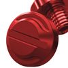 AVERZELLA 4pcs Motorcycle Red Mirror Hole Plugs 2 Regular+2 Reverse M10x1.25 (Red, M10>2 regular + 2 reverse)