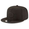 New Era 9Fifty Hat Cincinnati Reds Black On Black Basic Snapback Adjustable Cap