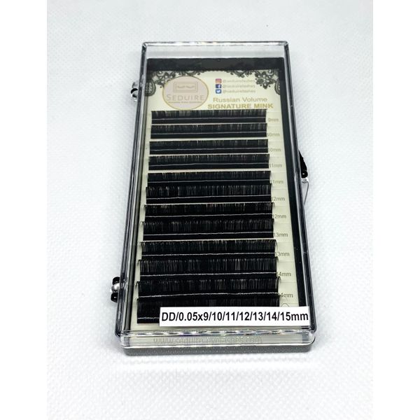 RUSSIAN VOLUME LASHES SEMI PERMANENT INDIVIDUAL FALSE EYELASHES (0.05 D 12mm)