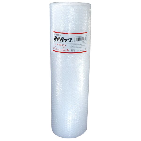 Sakai Chemical #400SS, Industrial Use Bubble Wrap, 23.6 inches (600 mm) x Length 32.8 feet (10 m), Bubble Wrap, Roll, Minapak, No Paper Tube, Polyethylene Air Caps, Industrial Use (Commercial Air Pack), Made in Japan