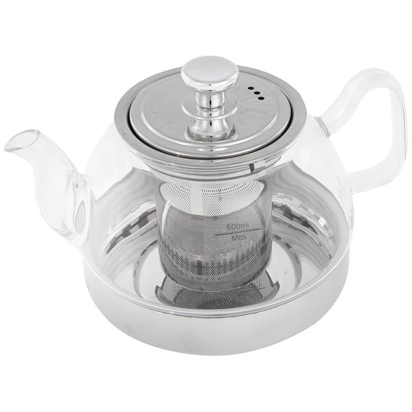 IBILI Induction Glass Teapot with Filter, Borosilicate, 0.8 Litres, Induction Safe