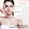 32 Pcs Facial Chest Neck Silicone Pad Reusable Face Forehead Patches Facial Sleeping Mask Cover for Smoothing Facial Chest Neck Forehead Eye Mouth (Clear,Pink)