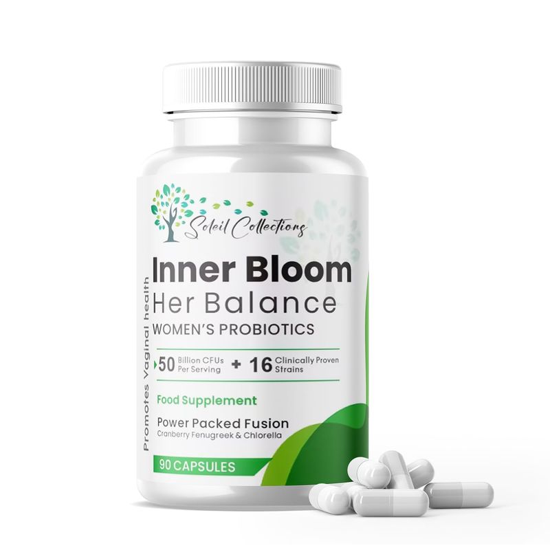 Inner Bloom Probiotics for Women | 50 Billion CFU + 15,000mg Cranberry ...