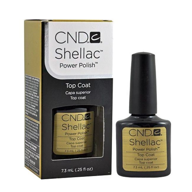 CND Shellac UV Top Coat 7.3ml Power Polish CND SHELLAC Power polish CND topcoat Top Coat Self Nail UV Only Nail [Only CND light supports LED] No sanding required / Nail Goods New