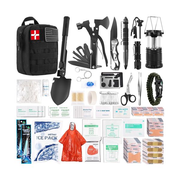 Abpir318 PCS Emergency Survival Kit, Survival Gear and Equipment First Aid Ki...