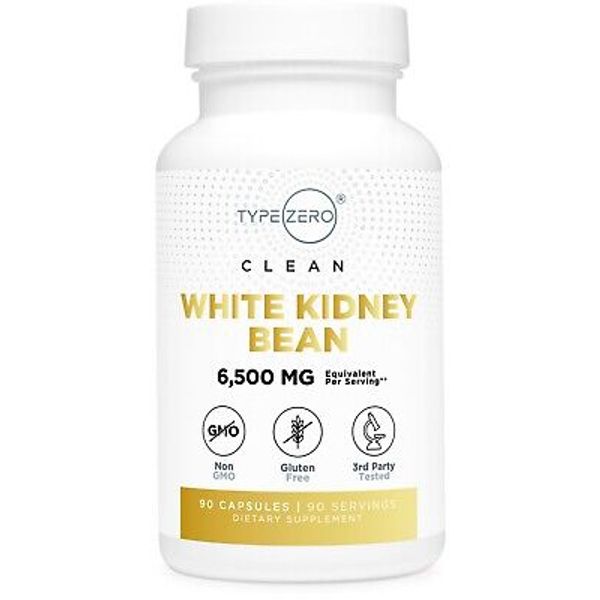 Type Zero Clean White Kidney Bean Capsules (6,500 MG Per Serving, 90 Servings)