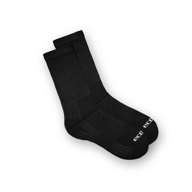 Diabetic Socks - 3 Pair- Large - Crew w/Arch Support - Size 10-13 - Bla...