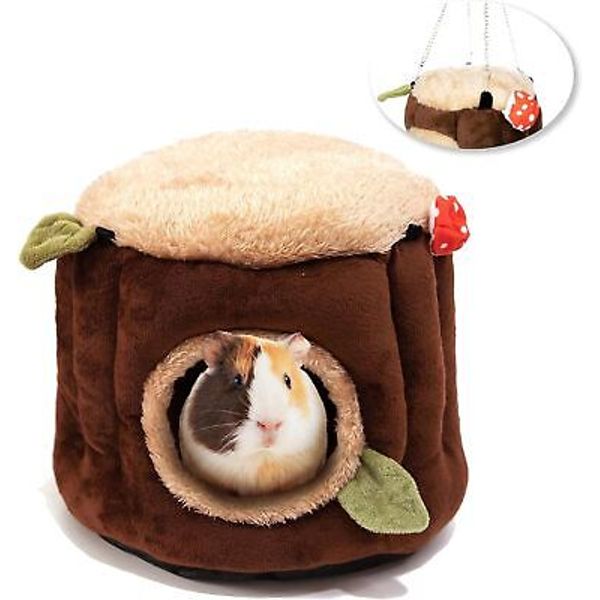 Guinea Pig Hideout Hamster Cage 10.2"L x 10.2"W x 9.0"Th, brown