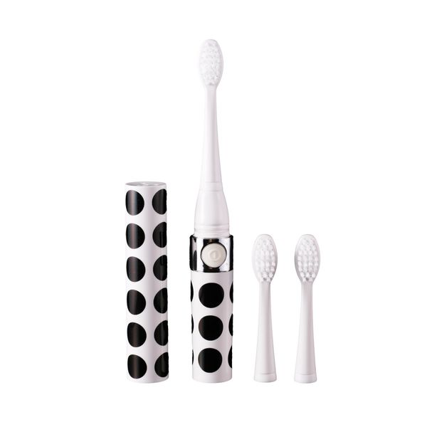 Sonicety Electric Toothbrush HI-923 Black Polka Dot (Portable/Travel Size)