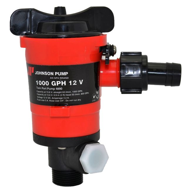 Johnson Pumps 48903 1000 GPH Aerator/Livewell Pump