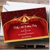Fingerprint Designs Carnival Circus Tent Personalised Party Invitations