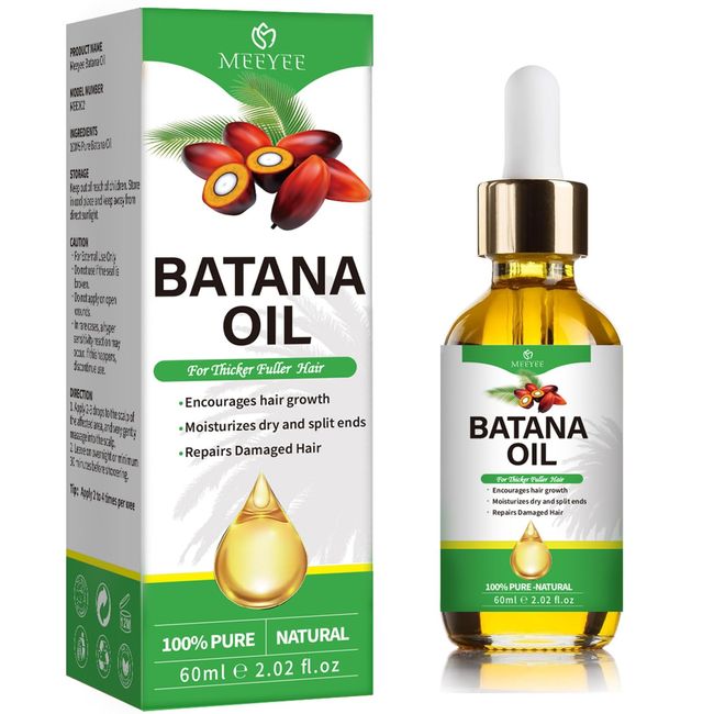 MEEYEE Organic Batana Oil for Hair: Natural Batana Oil Products for Hair Growth 2 fl oz