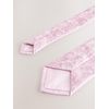 NEXT Krawatte mit Blumenprint und Einstecktuch, Set Rosa one size