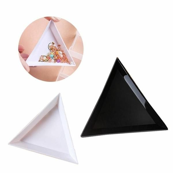 Nail Art Triangle Stone Parts Tray 4 Piece Set 2 Types (W90FDD3)